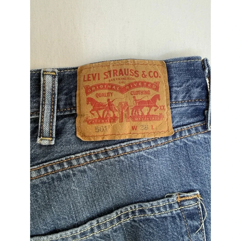 Levi Strauss 501 Men's Button Fly Denim Shorts Cotton Y2K 90s 38W